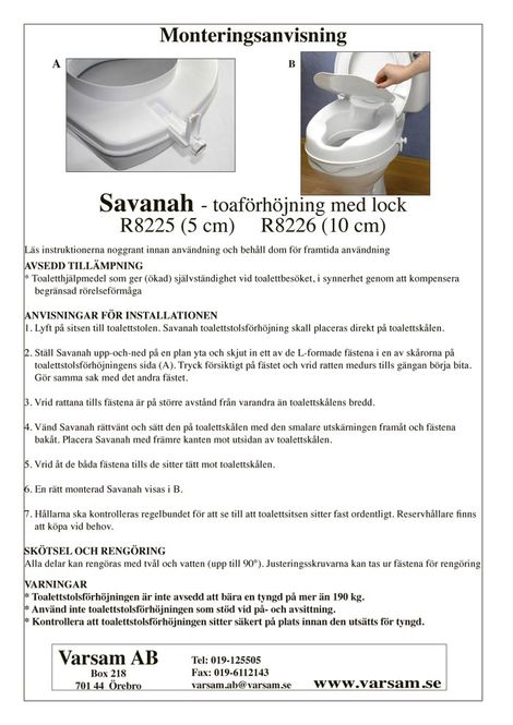 Huvudbild Toaförhöjning Savanah