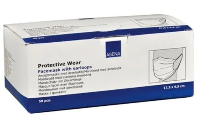 Huvudbild Abena Munskydd/skyddsmask Typ IIR 50 st